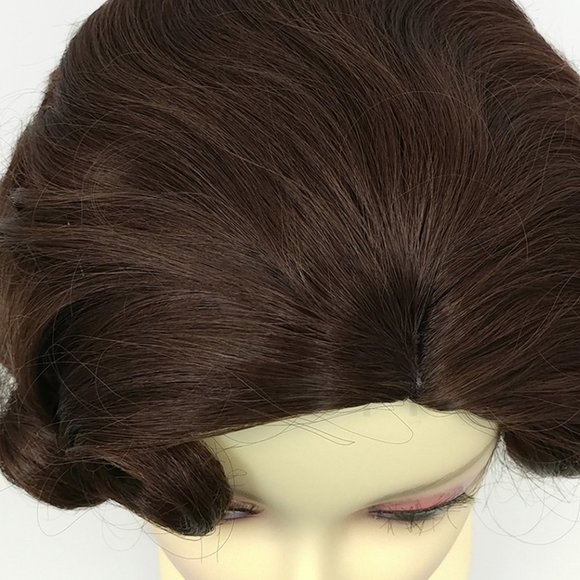 50s Retro Marilyn Monroe Chestnut Pin Curl Wig - Picture 4 of 5